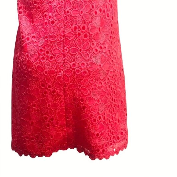 Kate Spade Womens Size 4 Sleeveless Embroidered Lace Sleeveless Eyelet Shift Dre - Picture 9 of 14